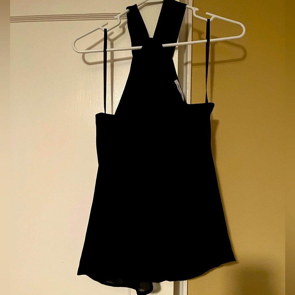 Black twisted neck top